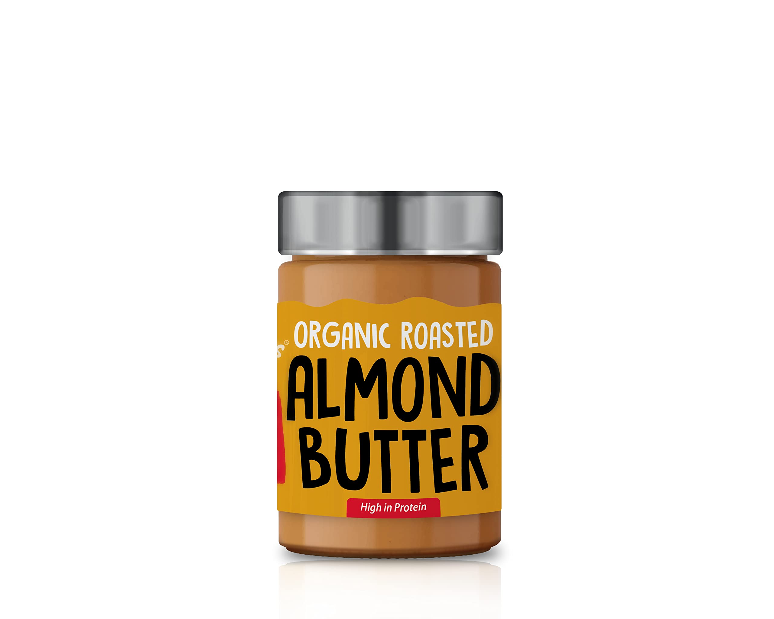 Meadows Organic Gluten-Free & Vegan Roasted Almond Butter 300g - Agave Sweetened, No Palm Oil, No Added Sugar, High Protein and Dairy-Free. Healthy Snacking.