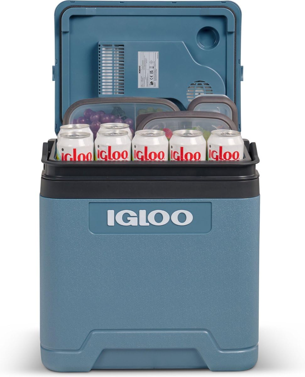 Igloo IE27 ACDC - Glacière Thermoélectrique 24L - 12V/230V - Jusqu’à 20 °C en dessous de la température ambiante - Réfrigérateur Portable pour Camping