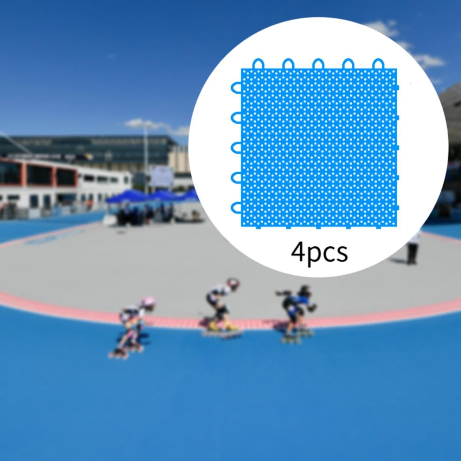 4 Pezzi Dryland Piastrelle di Ghiaccio Tavola da Allenamento per Hockey su Ghiaccio Pannelli per Pavimento da Pattinaggio Portatili per Attrezzature