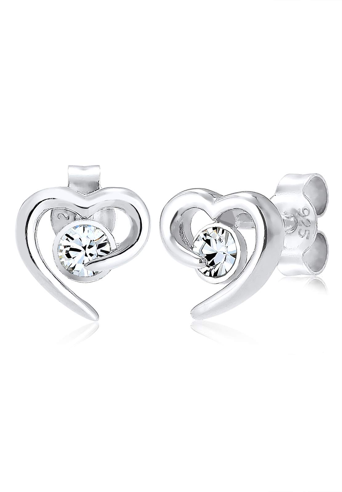 Elli Earrings Elli Earrings Heart Love Crystal 925 Sterling Silver