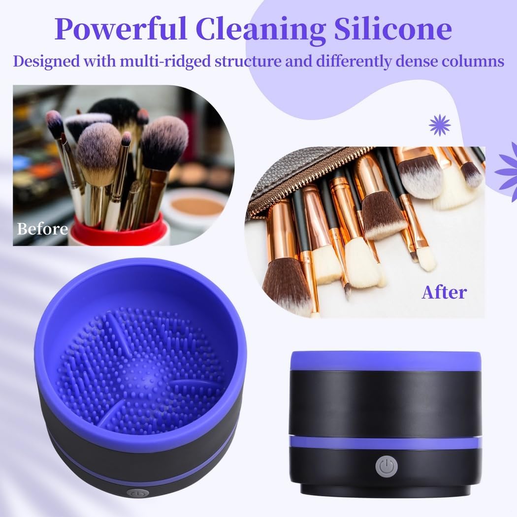 Electric USB Brush Cleaner for Makeup & Art Brushes, Portable Cleaner for Acrylic, Oil, Watercolor