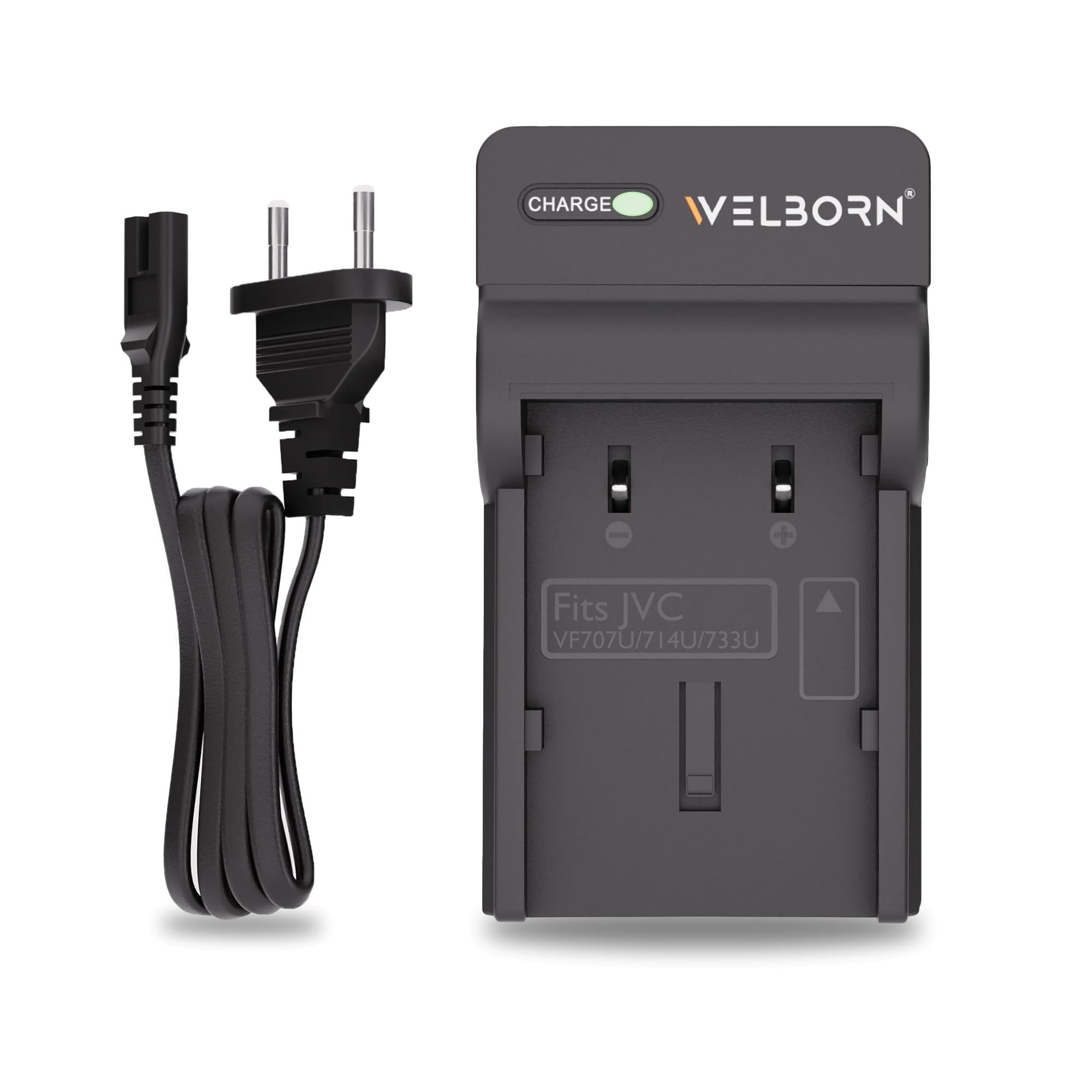 Welborn Camera Battery Charger for JVC VF-733 Battery Compatible with JVC GR-D239 - GR-D650, GR-DF420 - GR-DF590, GR-X5, GZ-D240, GZ-D270, GZ-DF420 - GZ-DF470, GZ-MG20 - GZ-MG77.