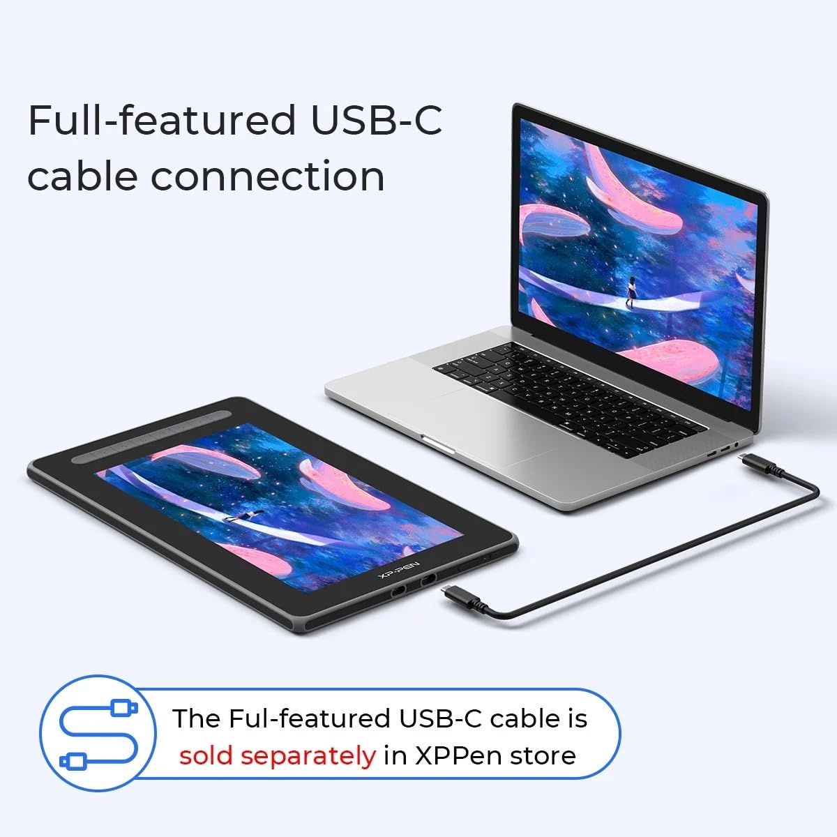 XP-PEN Artist10 2nd Gen ＋ 別売のUSB-Cケーブル Amazon.co.jp: XP-PEN フル機能 USB C-C ケーブル Artist 10 セカンド