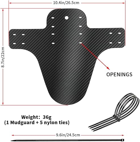 Miniatura 2 de Mountian - Guardabarros para bicicleta, 2 unidades, guardabarros delantero y trasero, juego de guardabarros de bicicleta de montaña, guardabarros