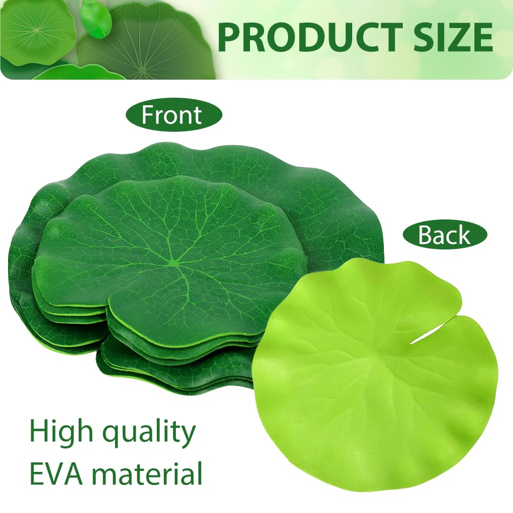 Artificial Lily Pads - Floating Lotus Leaves for Ponds & Pools -4