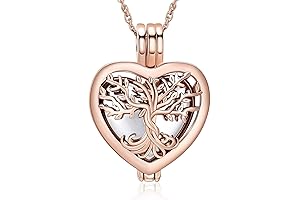 shajwo Heart Cremation Jewelry Tree of Life Urn Ashes Necklace for Women...