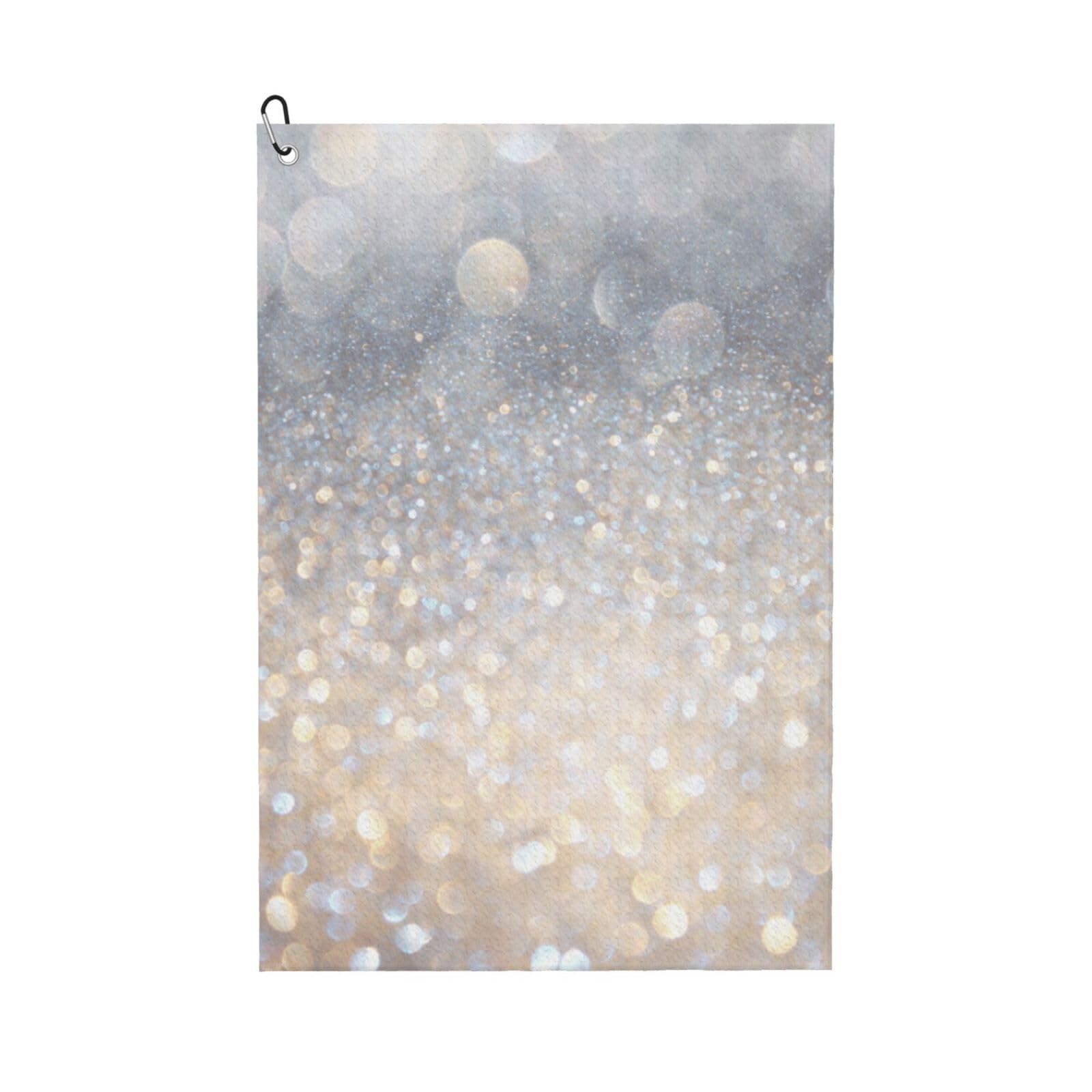 Hnnkloy Glitter Diamonds, 16x24 in Portable Waffle Golf Towels with Carabiner Clip for Golf Bag
