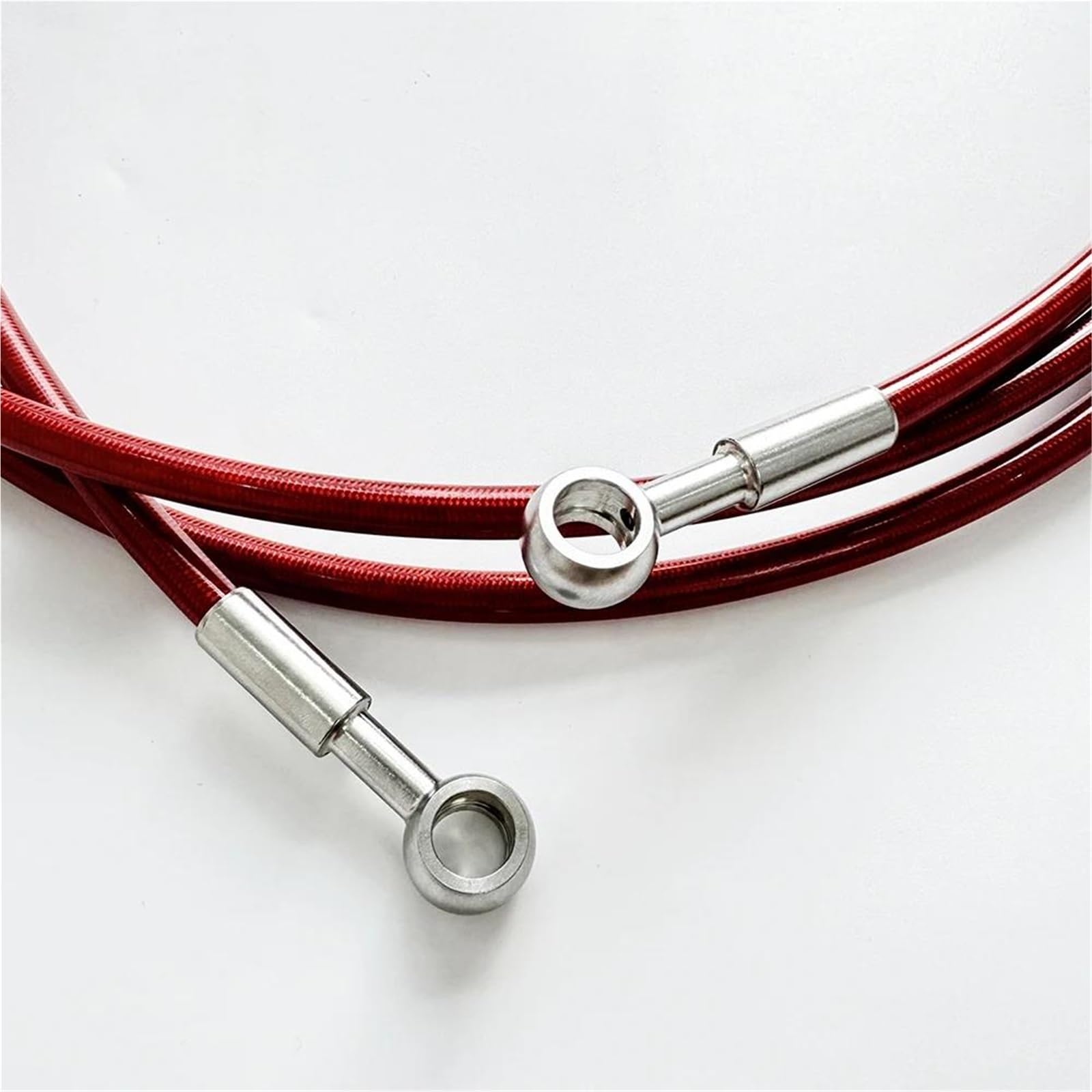 Tubo flessibile freno Accessori Universali Per Moto Tubo Olio Frizione, Flessibile Freno, Idraulico Rinforzato In Acciaio Inossidabile Intrecciato, 10 Cm-500 Cm, 0°-0°(450CM)