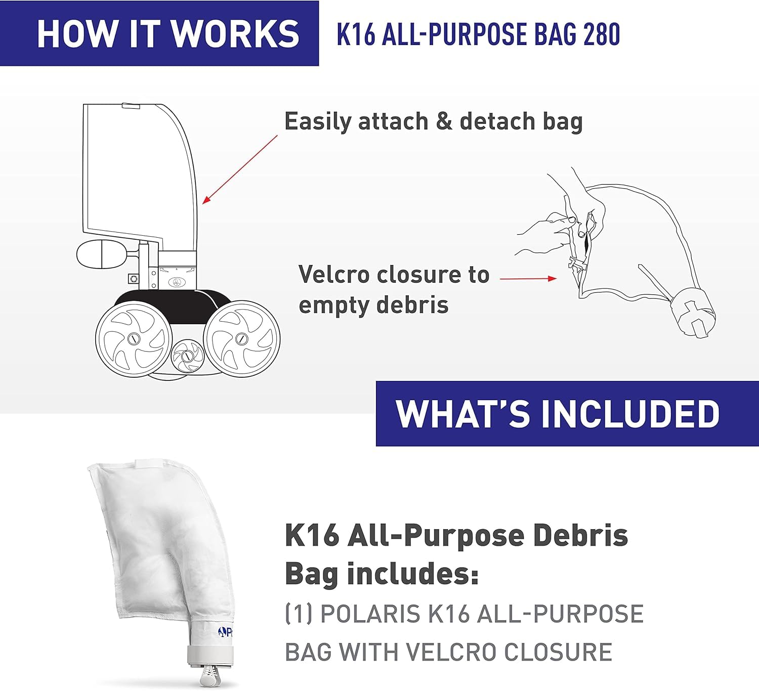Polaris Zodiac K16 - Borsa multiuso di ricambio