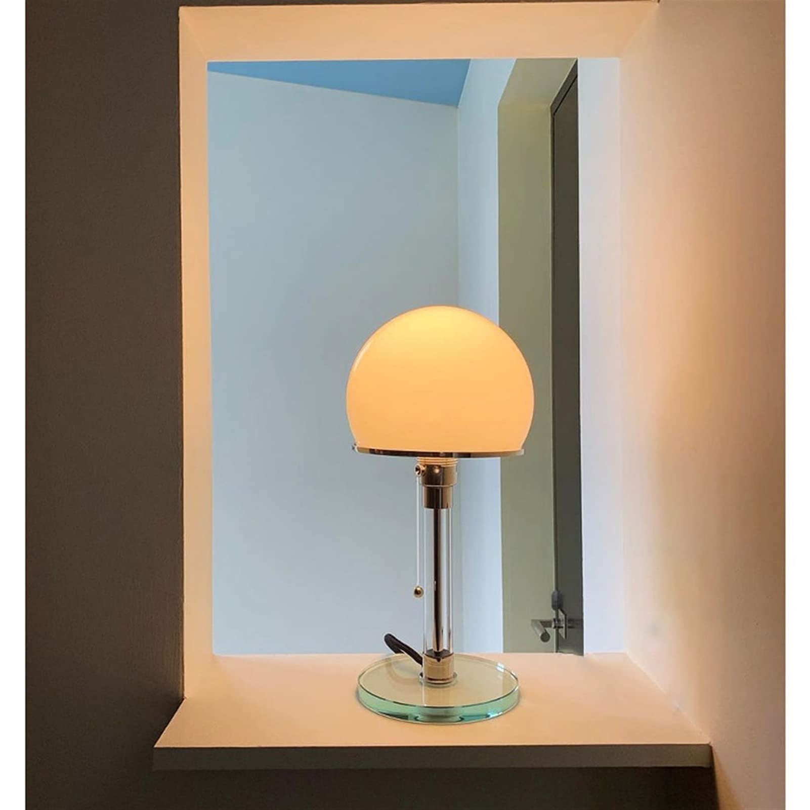 Trépied Piètement Bois Gris E14 Avec Interrupteur Filaire Lampe De Table