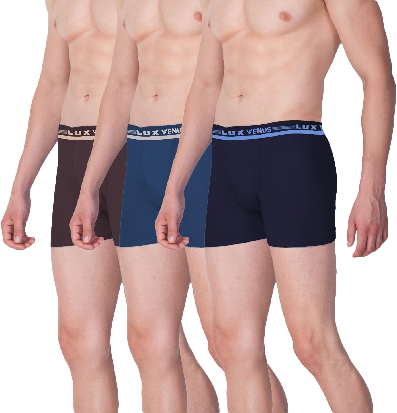 Men's Pack of 3 Plain Boxers