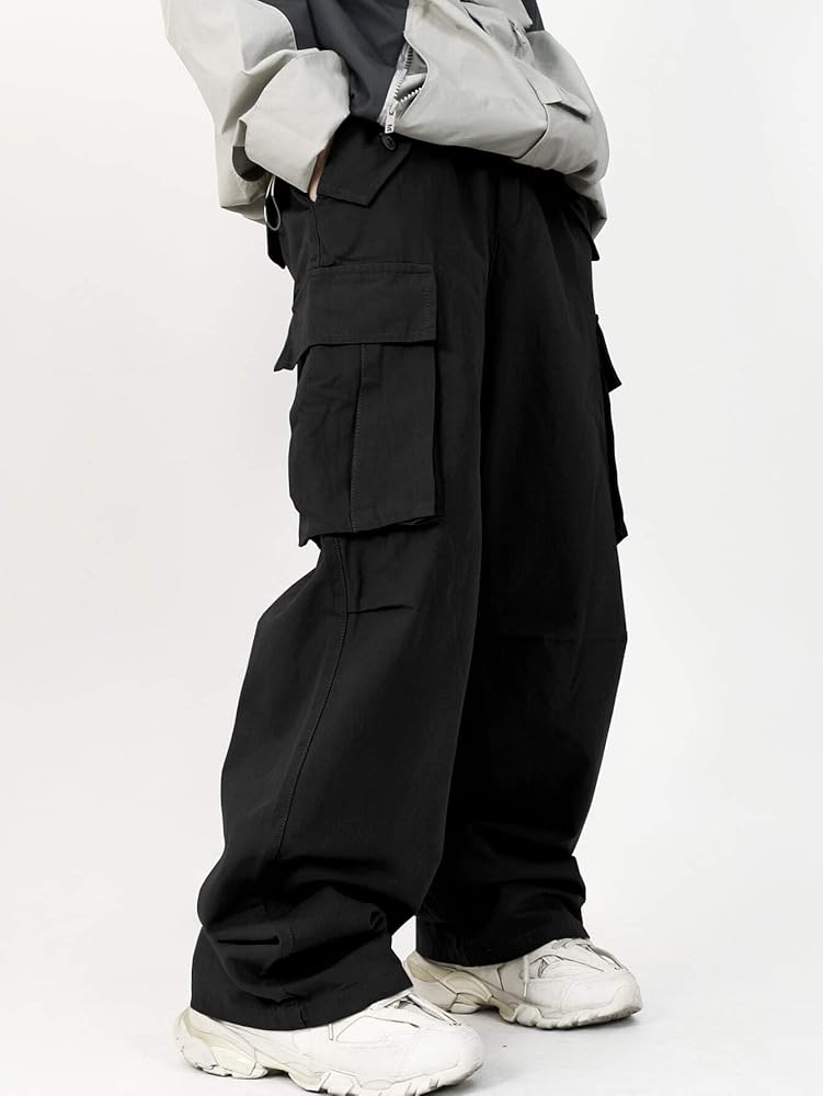 EFJONE Work Pants for Men Men Pocket Side Drawstring Waist