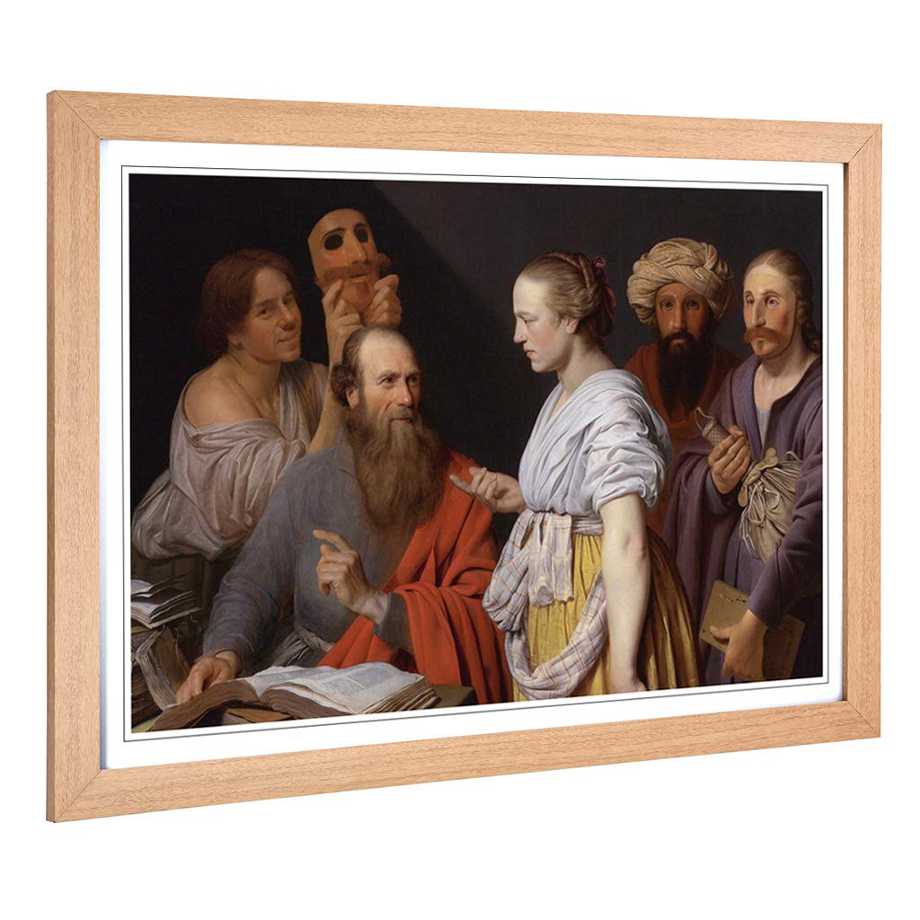 Big Box Art Framed Print of Willem Van der Vliet an Allegory Design | Wall Art Picture | Home Decor for Kitchen, Living Room, Bedroom, Hallway, Oak, A2 / 24.5x18 Inch / 62x45cm