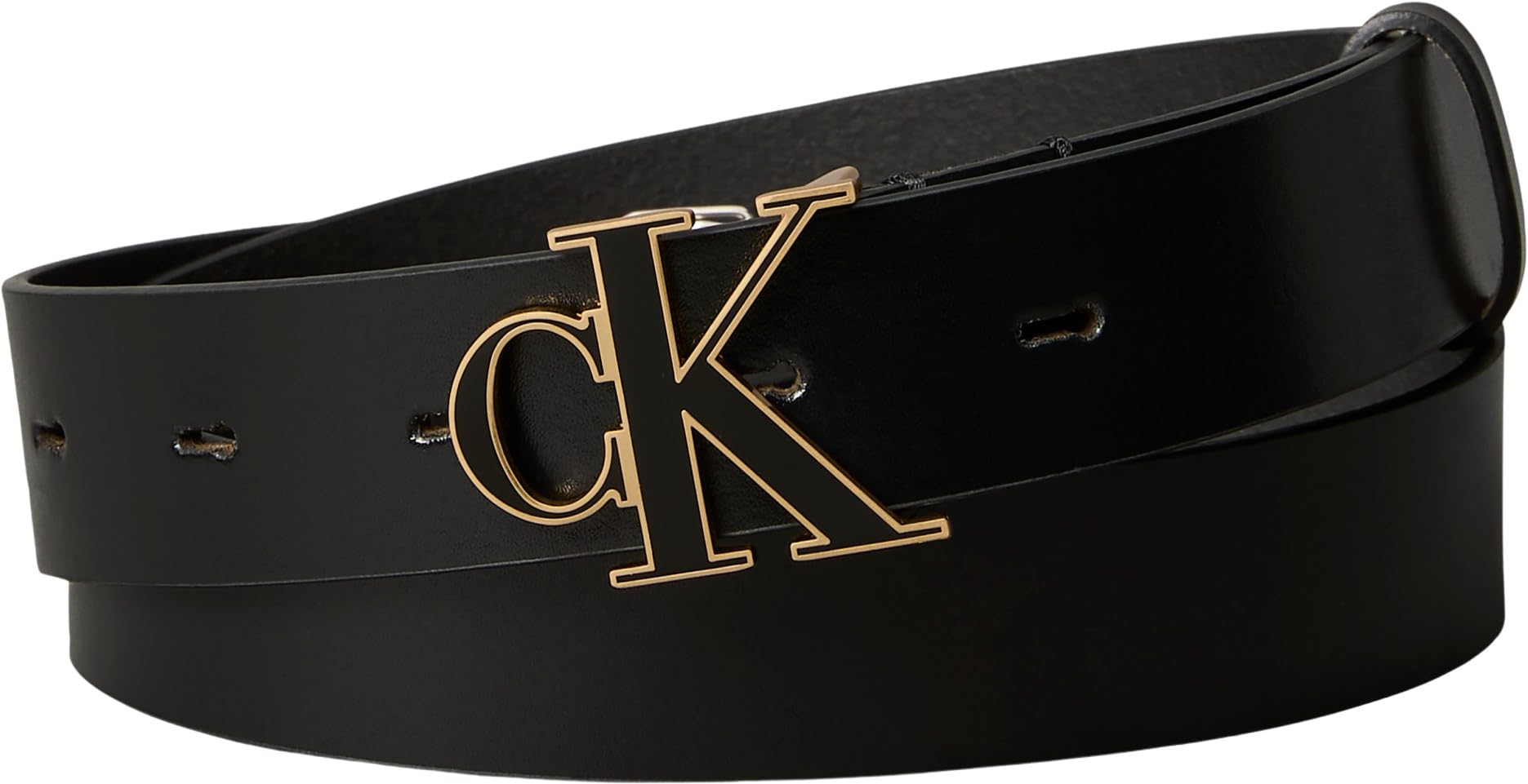 Calvin Klein Femme Round CK Buckle 30mm Belt Inlay Lv04f7073g Ceintures
