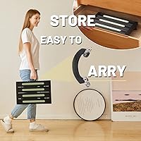 Vista 4 de 1000Lbs Heavy Duty Rv Steps, 4 Levels Adjustable Step Stool, Portable Folding Step Stool, Easy Use Camper Steps for Rv/Trailer/Truck/SUV