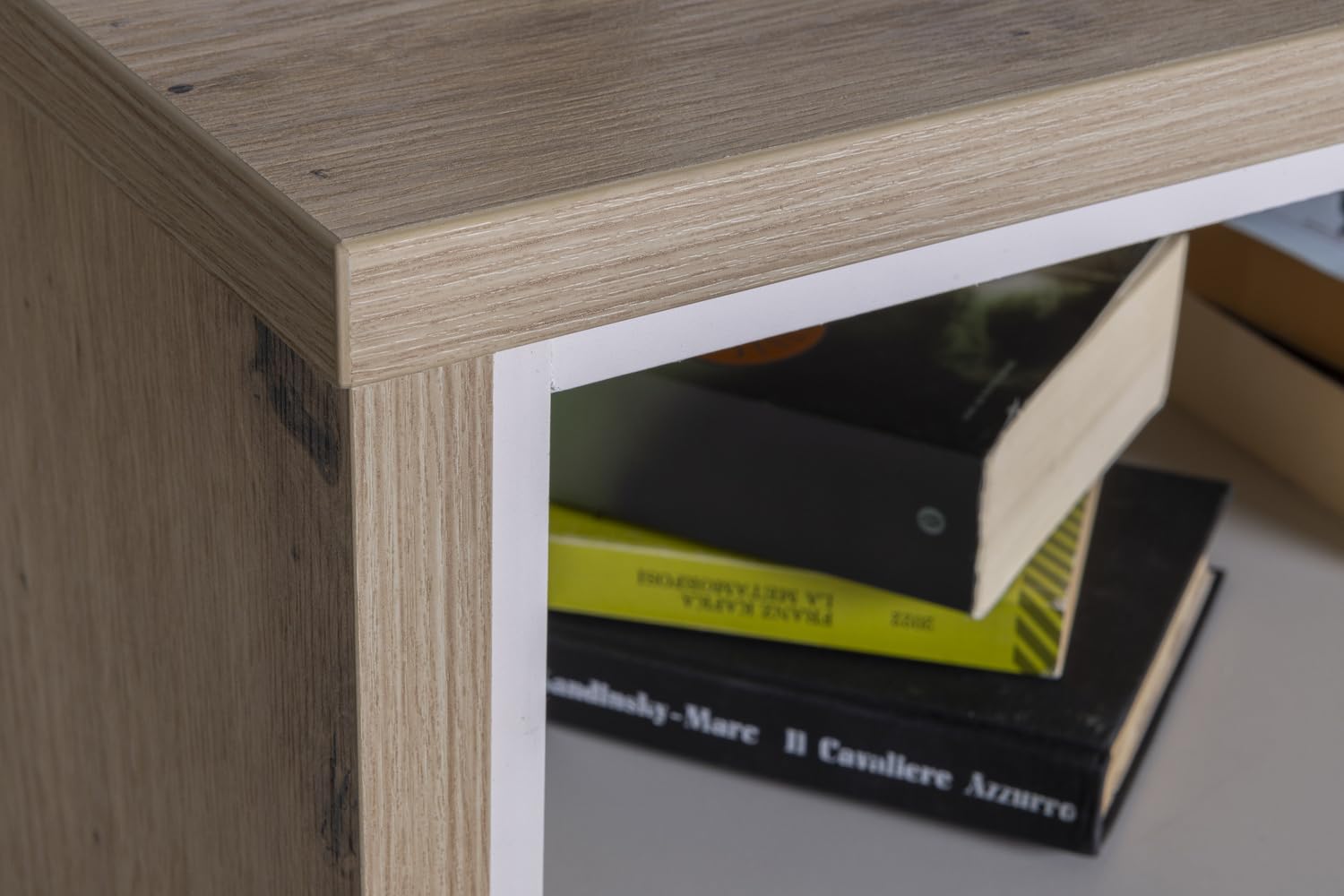 Composad | Cassettiera della Linea MIPIACE con 3 Cassetti per Cameretta, Mobile Contenitore per Bambini e Ragazzi, (LxAxP):89,3x112,1x40,5 cm, Rovere Mielato e Grigio Cashmere Laccato, Made In Italy