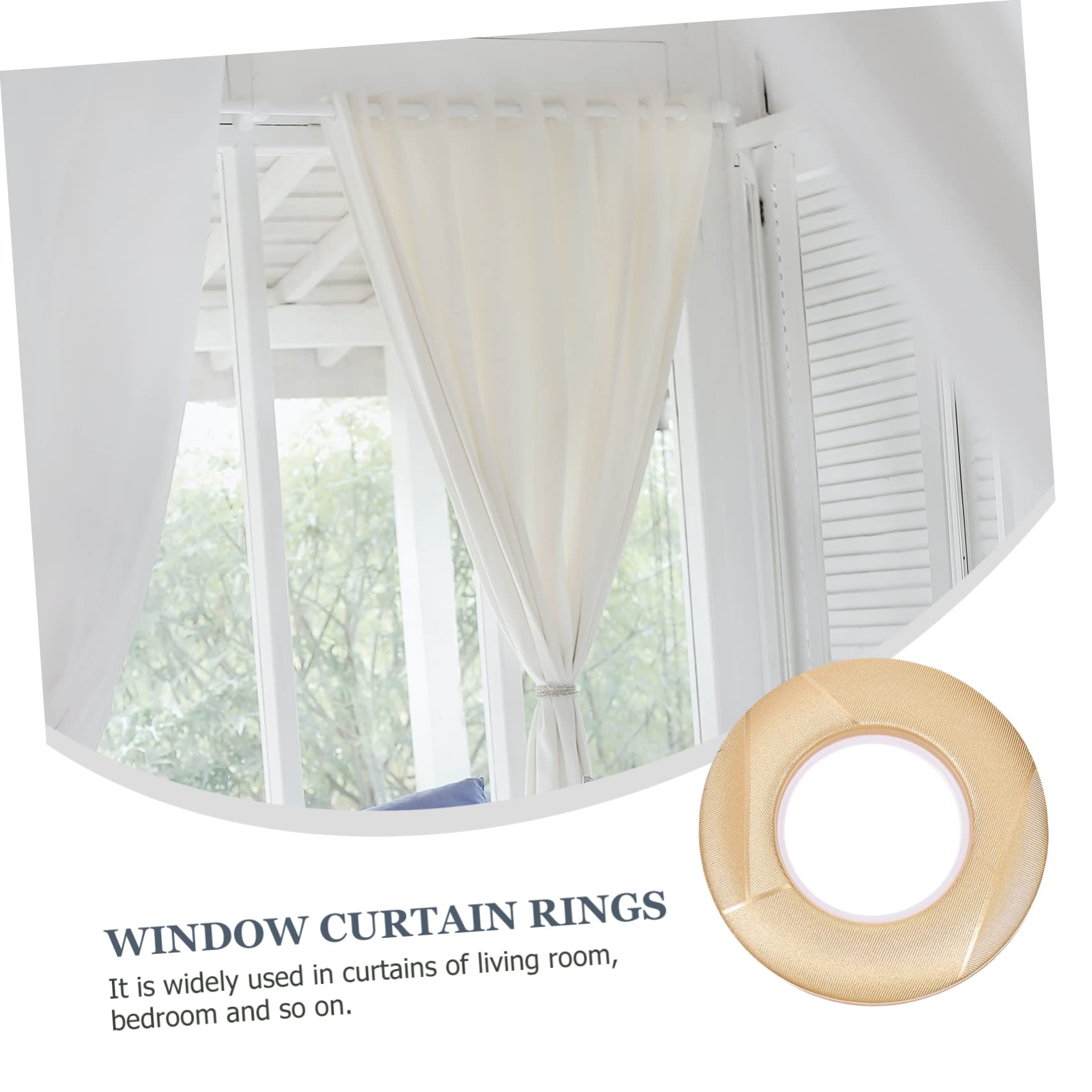 80 Stück Vorhang Ösenringe aus Kunststoff Pp Selbstsichernde Fenstergardinenringe mit Rundem Design Kratzfest für Wohnzimmer und Schlafzimmer