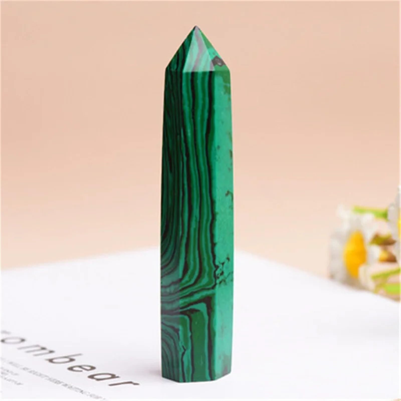 MDBJTCYZN 7-9cm Malachite Tower Stone Geode Crystal Rock Home Decor Ornaments