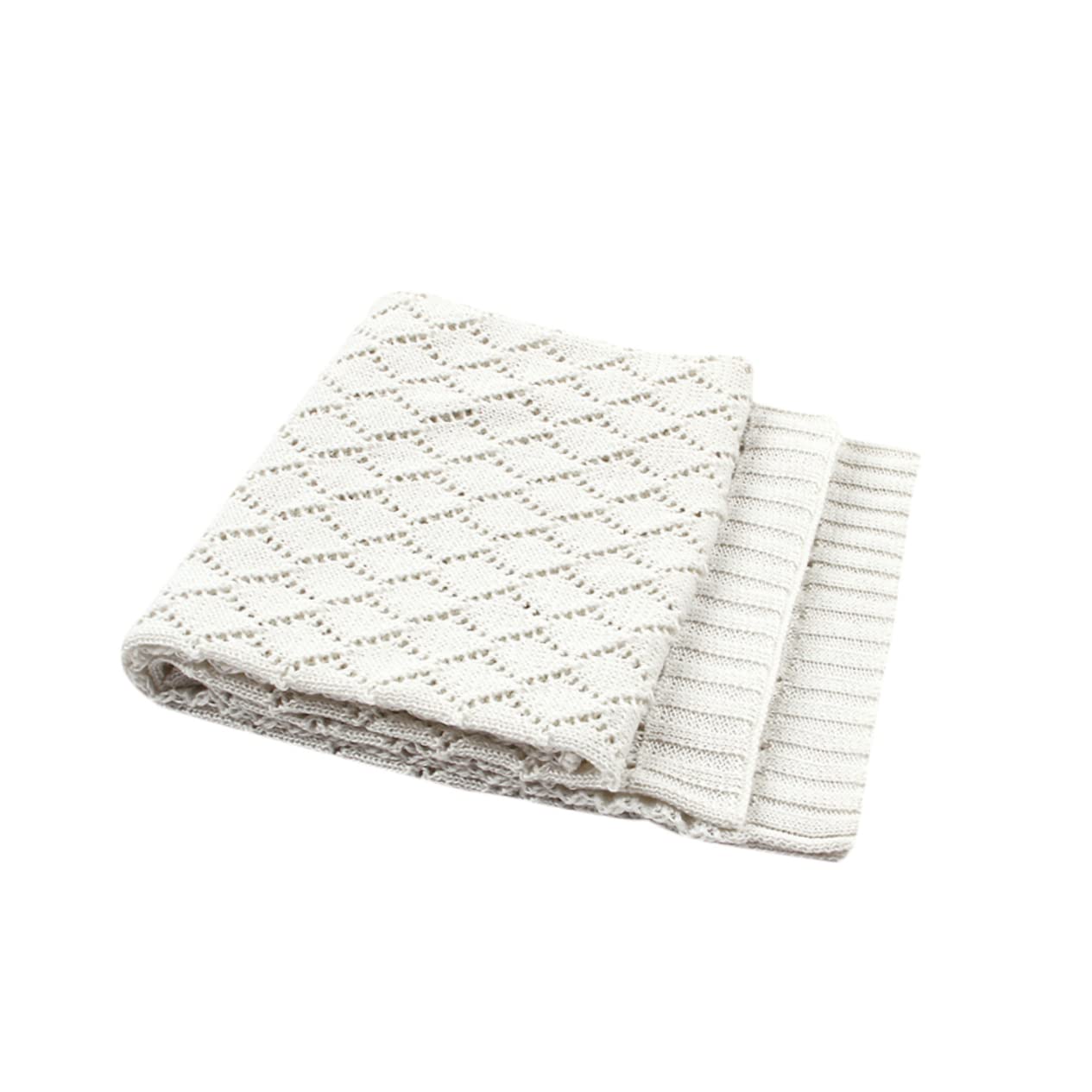 Couverture bébé tricotée creuse anti-froid douce couverture d'hiver pour nourrisson