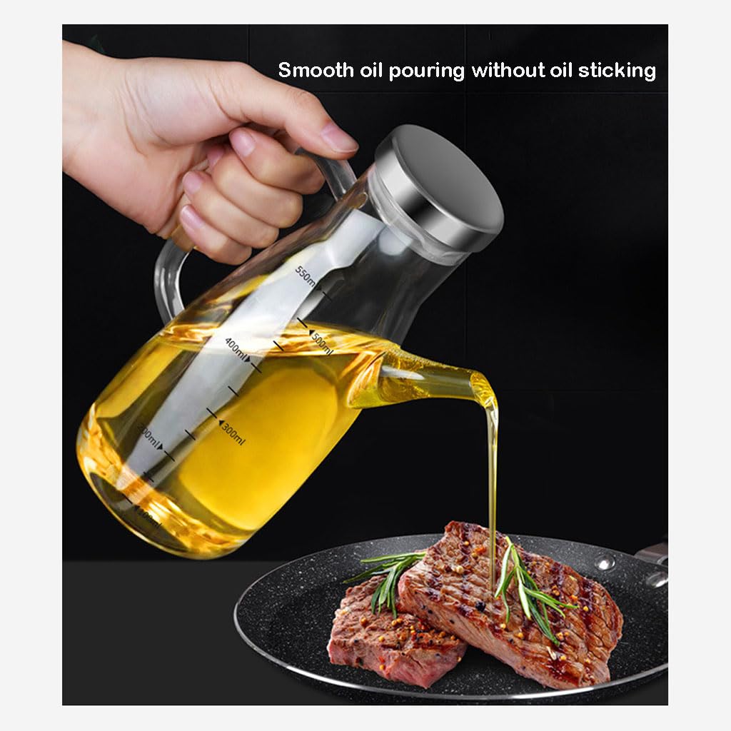Küche mit Tankflaschen, Ölspenderflasche aus Glas, Sprühflasche for Öl und Flüssigkeiten aus Glas und Edelstahl(1000ML)
