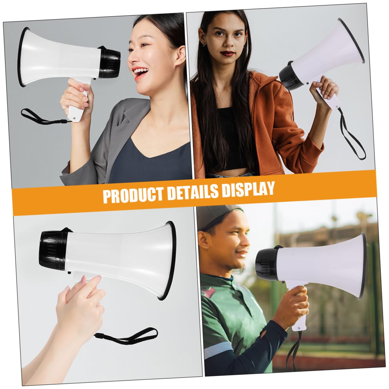 Altoparlante Manual De Forma De Cuerno Dispositivo Aire USB Botón Portátil Recargable Telefonos Fijos Cortado Mini Inalámbrico Micrófono De Parabrisas El Plastico