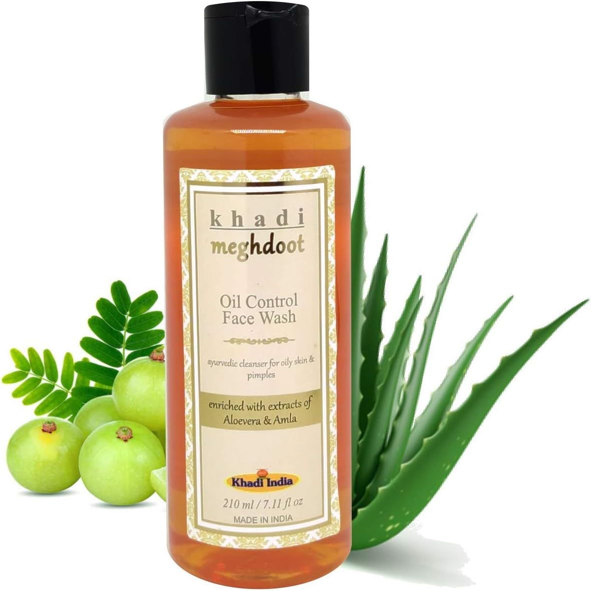 KHADI MEGHDOOT Oil Control Face Wash with Aloevera and Amla (210 ml)