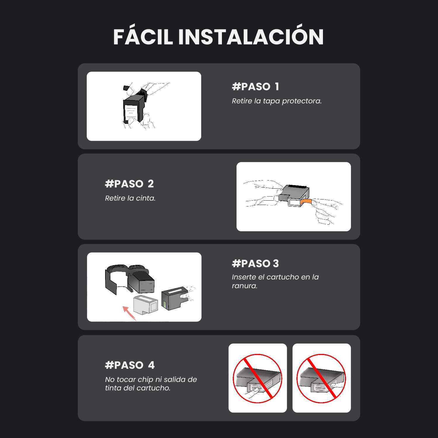 TONER PACK 303XL Remanufacturado para HP 303 XL 303XL Cartuchos de Tinta para HP Envy 6220 6230 6232 6234 6252 6255 6258 7120 7130 7155 7158 7164 7800 7820 Tango X (3 Negro, 1 Color)