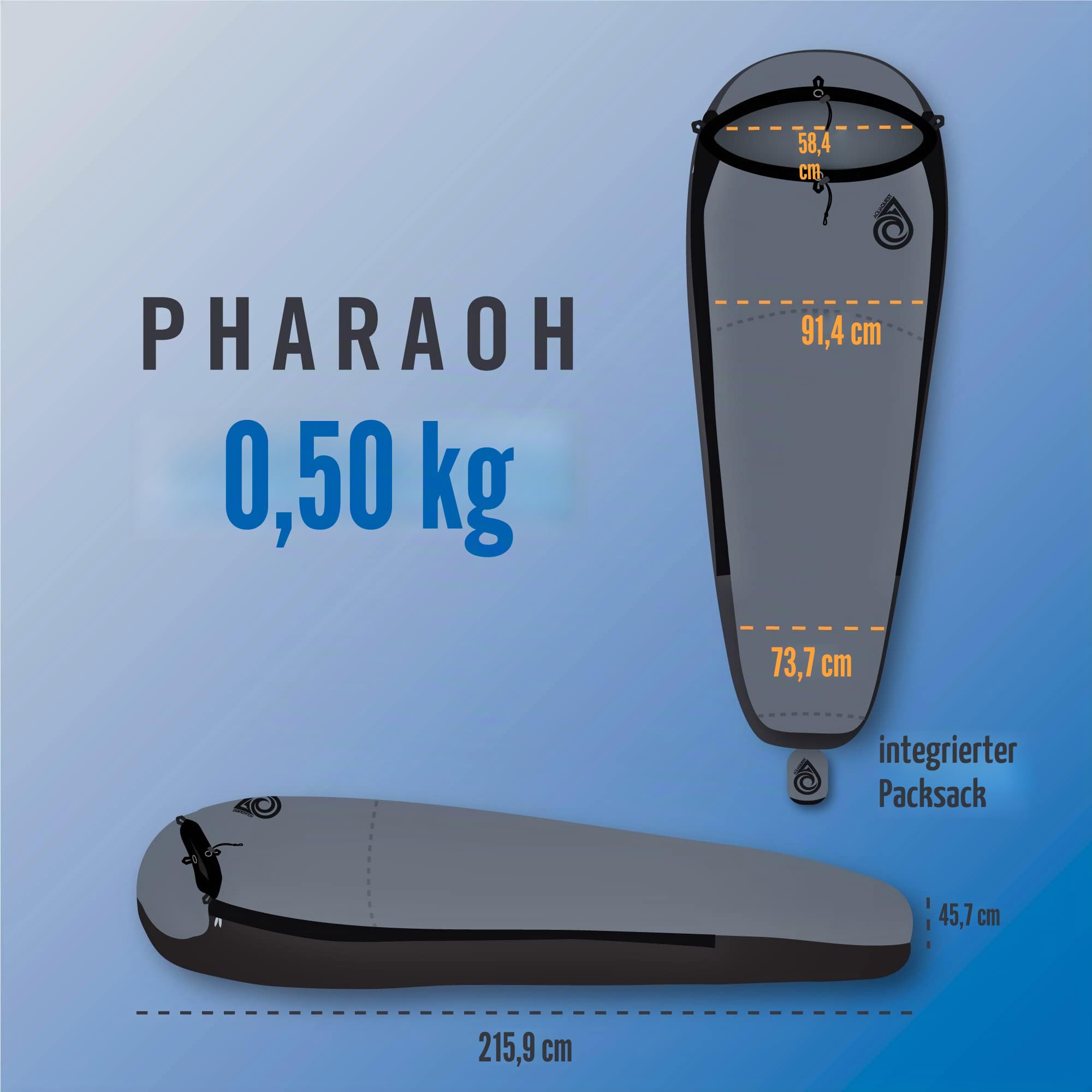 AquaQuest Pharaoh Bivy Tasche – Wasserdichter und atmungsaktiver Schlafsacküberzug für Outdoor, Survival und Camping
