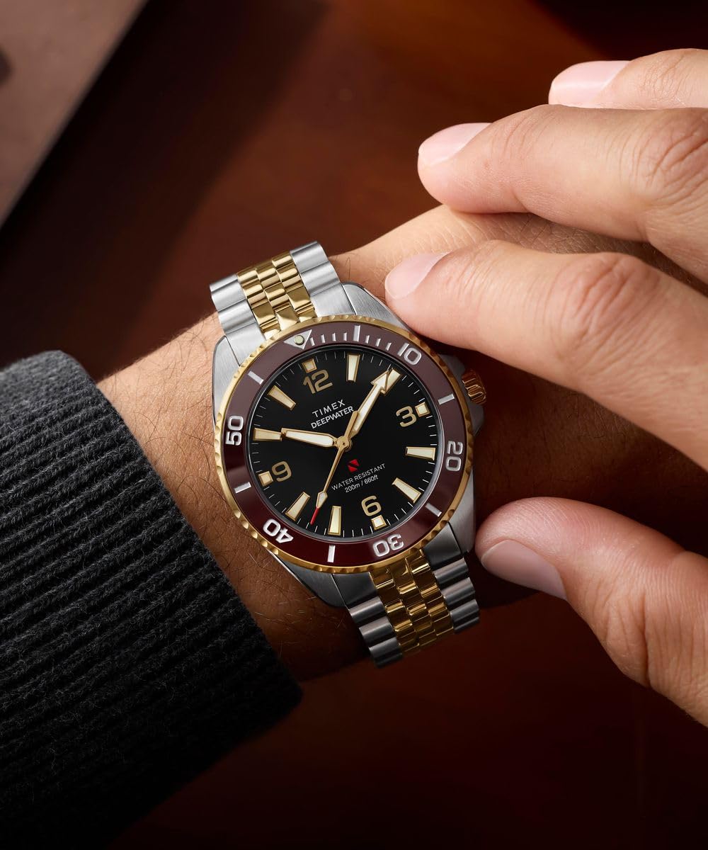 Timex Hombre Analógico Cuarzo Reloj Deep Water Arctic con Correa de Acero Inoxidable