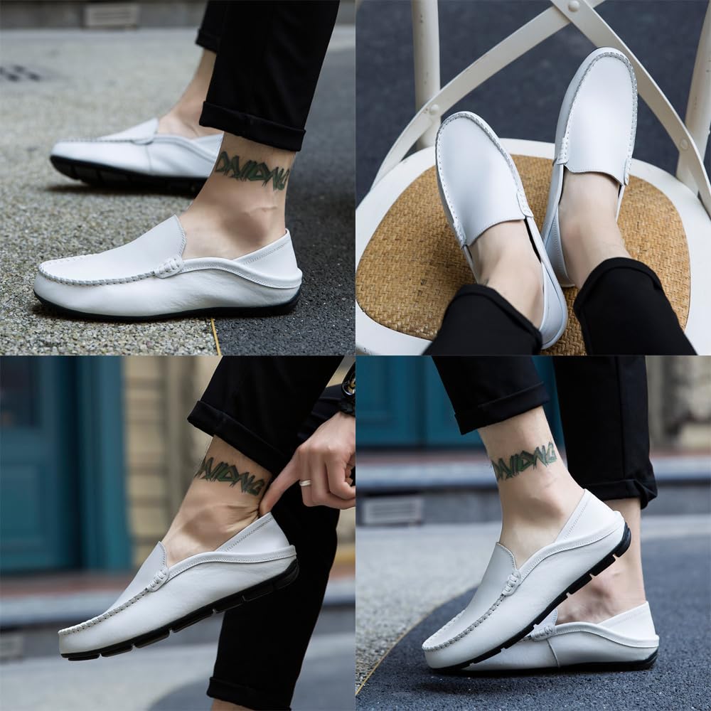 Mocassins Homme Cuir Slip on Penny Loafers LéGèRes Confort Chaussures de Conduite Plat Chaussures de Décontractées EU 39-EU 47