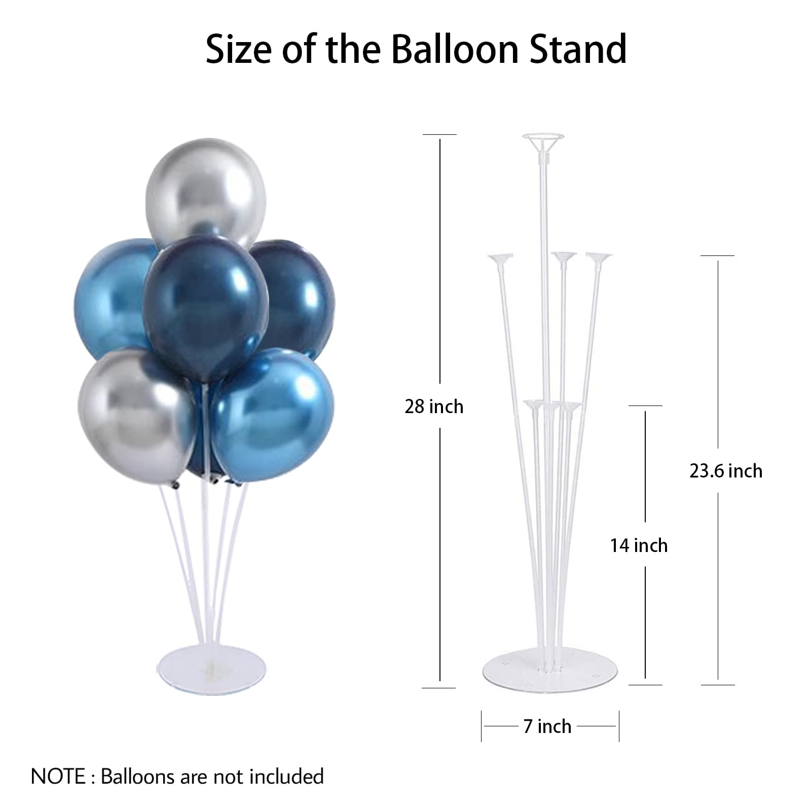 LOBUBT 20 Sets Balloon Stand Kits,Balloon Sticks Holder with Base for Table Centerpiece Graduation Birthday Baby Shower Party Decorations