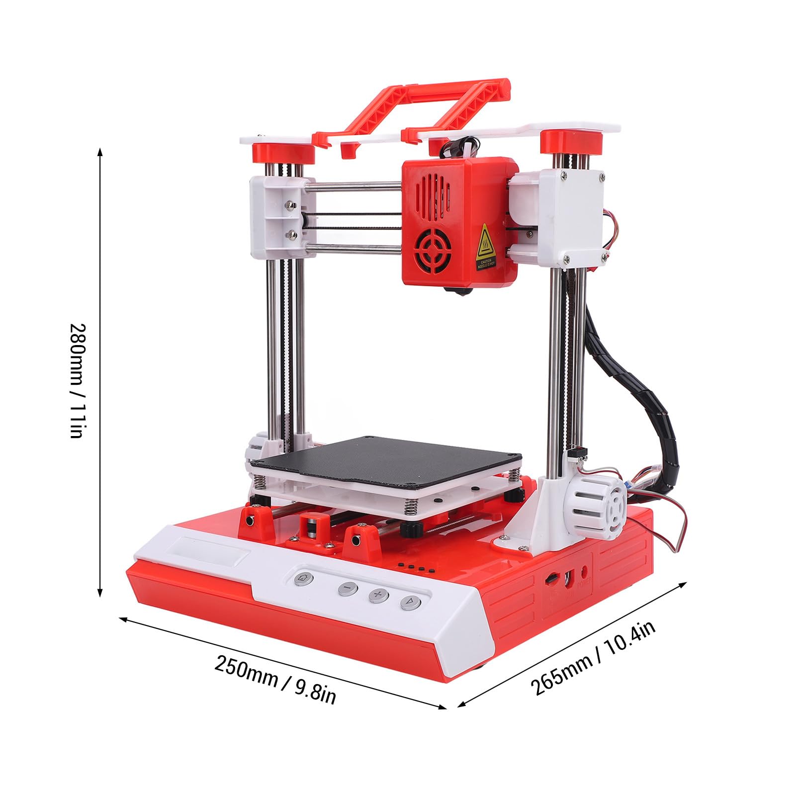 Sxhlseller Stampante 3D per Principianti, Facile da Usare con Dimensioni di Stampa 100x100x100 Mm, Alta Precisione, Riscaldamento e Stampa Rapidi, Supporta Filamenti PLA (Spina europea)