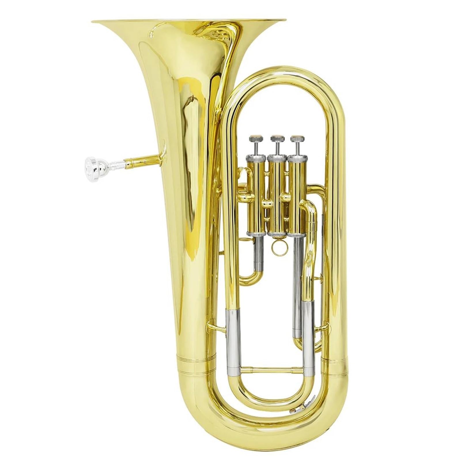 Eufonium Mosiądzu Bb Euphonium 3 Kluczowy Pionowy Zawór Złoty Lakier Róg Barytonowy Z Zestawem Instrumentów Muzycznych