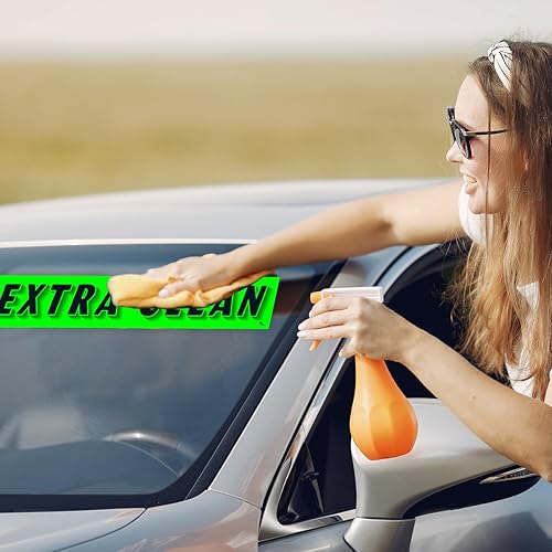 Miniatura 7 de Versa-Tags Calcomanías de eslogan de vinilo verde Chartreuse – Paquete de 12 para publicidad de parabrisas de concesionarios de automóviles,