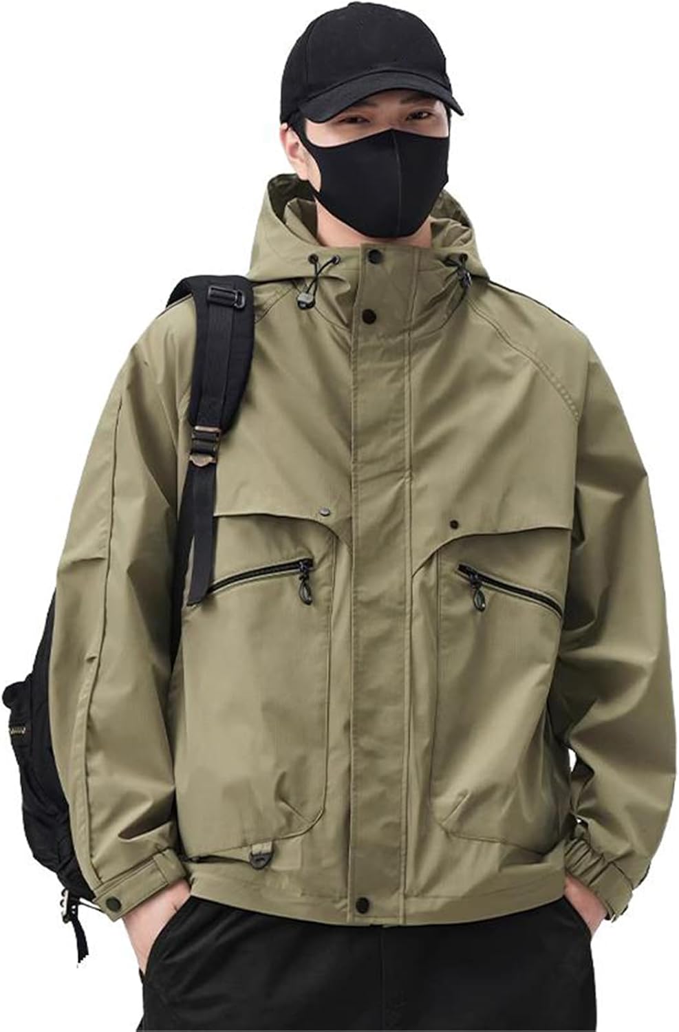 Men's Workwear Jacket, Casual Aviator Baseball Apparel for Spring and Fall