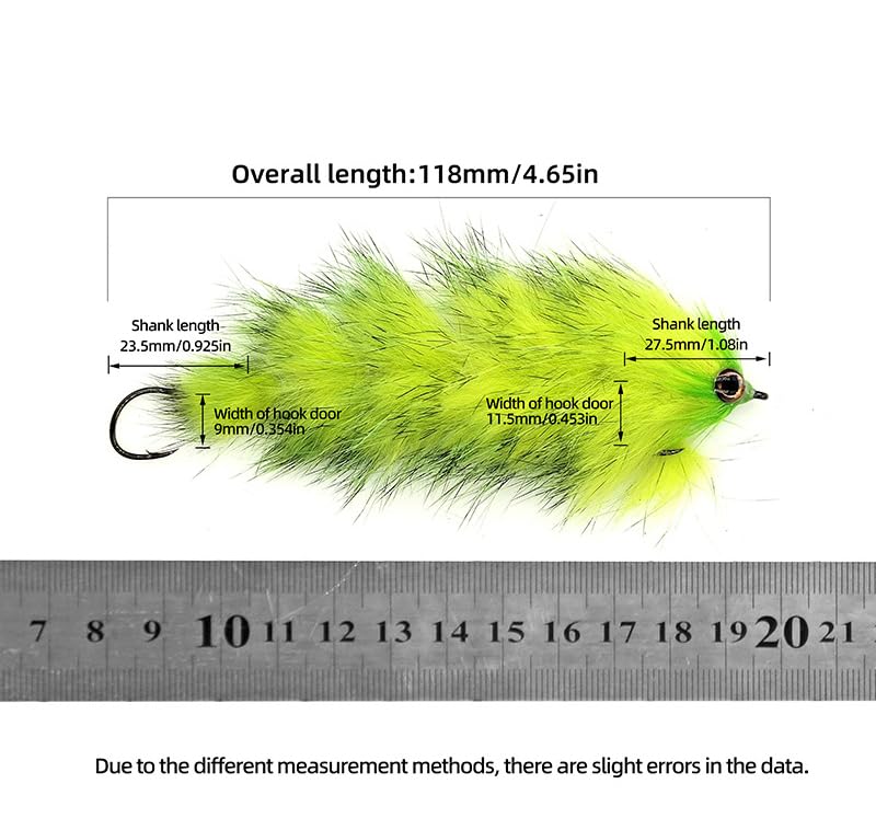 Pack of 5 Articulated Fish Spine Fly Big Game Changers Lure Streamers for Trout Bass Pike Tarpon
