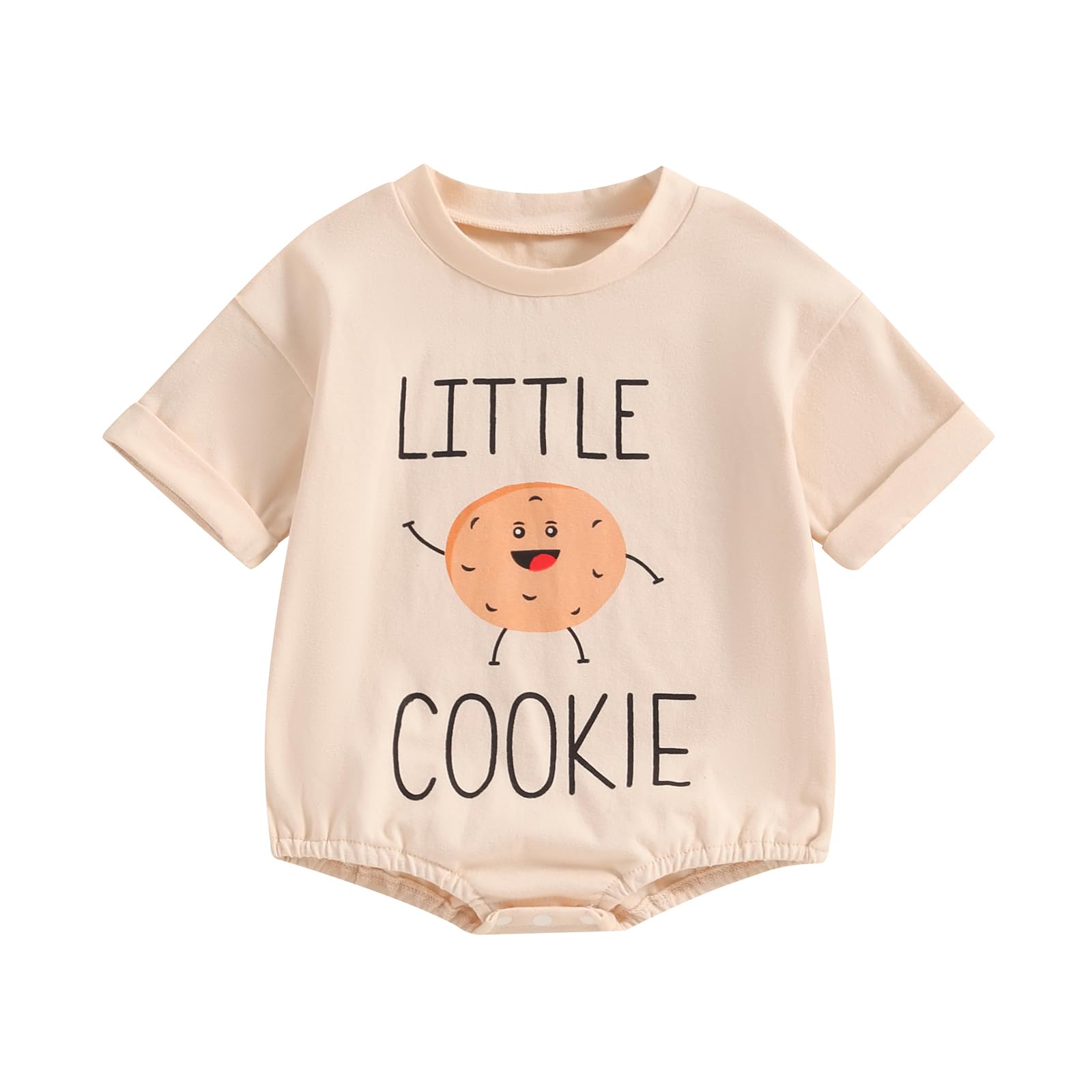 Infant Baby Girl Summer Clothes Short Sleeve Crewneck Letter Oversized Romper Shirt Bodysuit Cute Newborn Outfit
