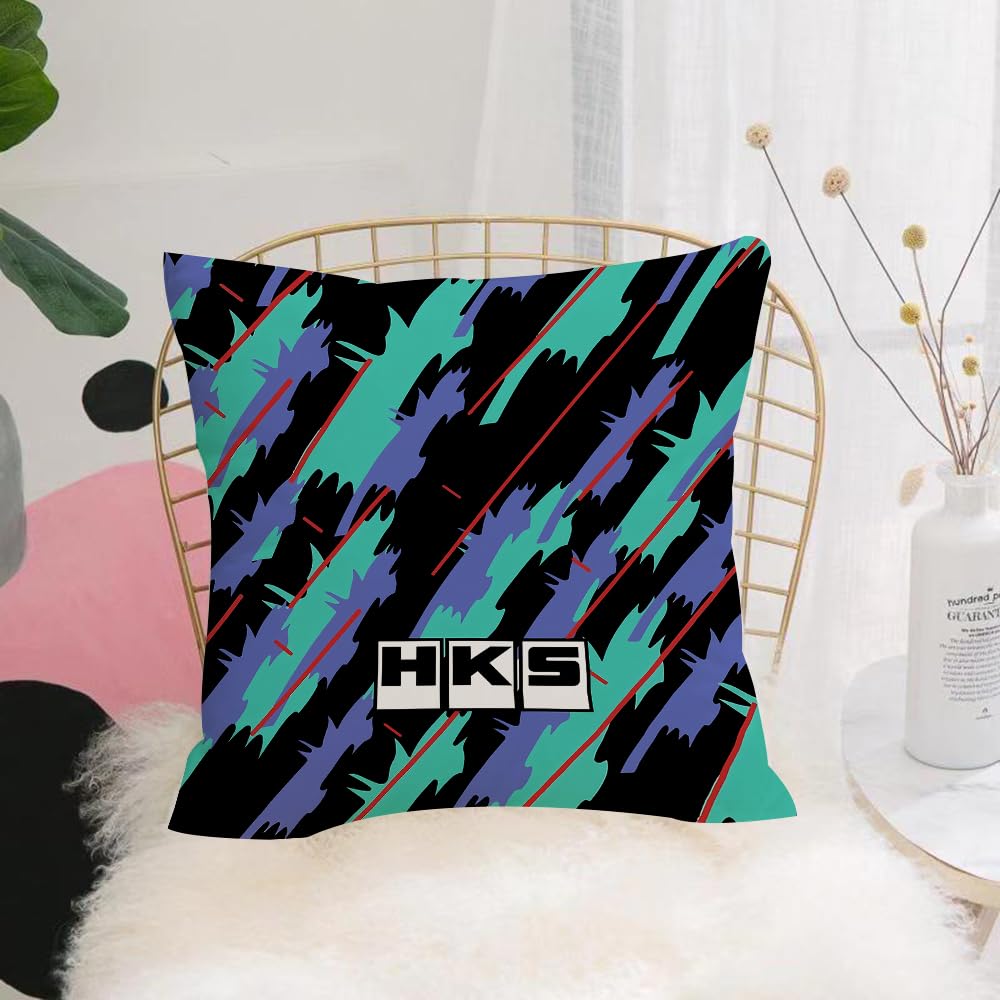 HYOSXW Cushion Cover,Throw Pillow Case Home Decorative for Living Room Bedroom Sofa Chair 16X16 Inch,HKS Letter Logo Design Vector,Pillowcase 40X40cm