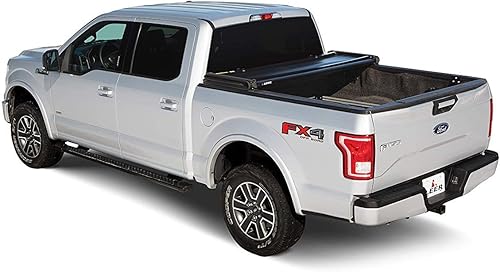 LEER Latitude | Compatible con Toyota Tundra 2007-2021 con caja de 5.6 pies con riel, fácil de instalar, suave de tres pliegues cubierta Tonneau