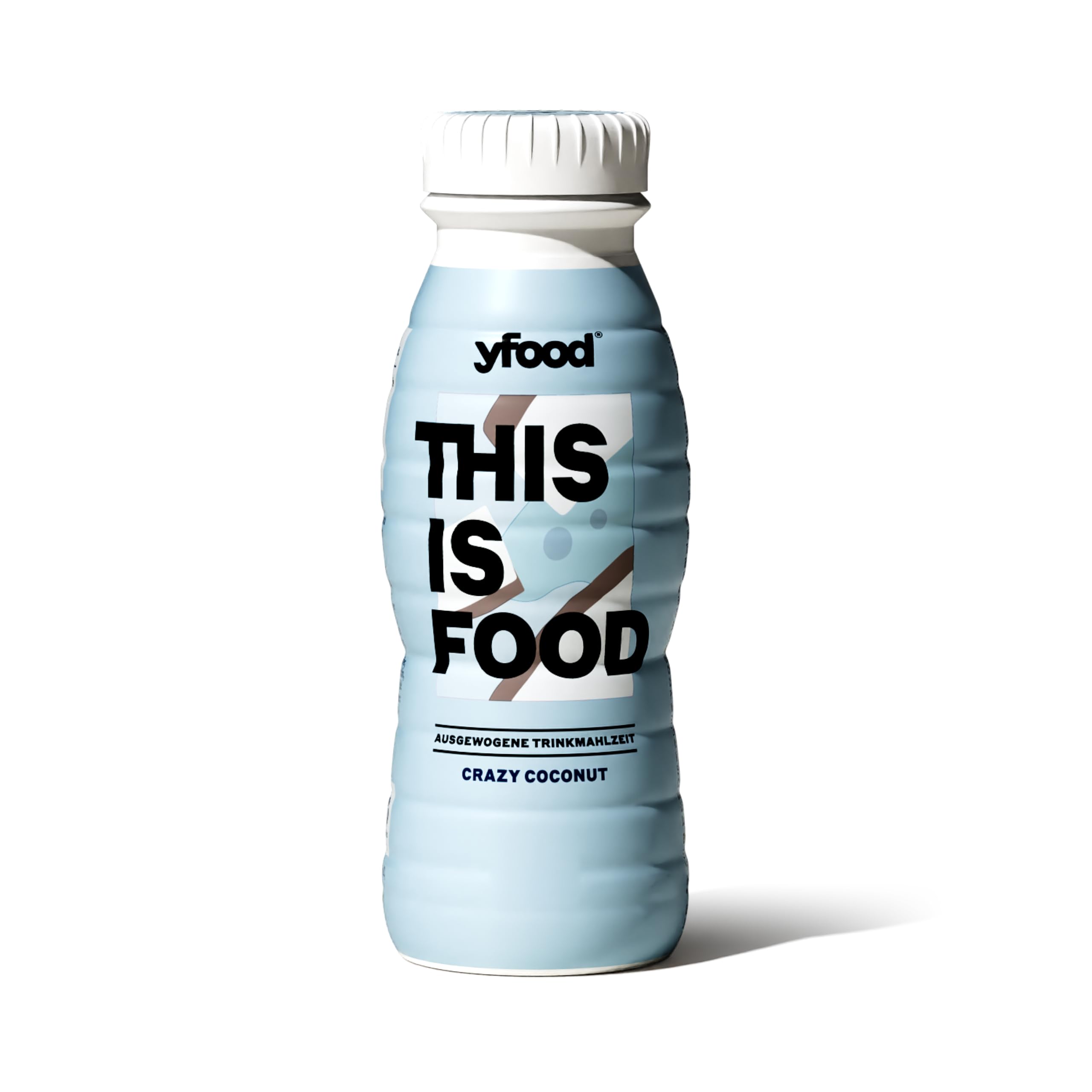 yfood Drink Crazy Coconut, 8 x 330 ml, Leckere Trinkmahlzeit für unterwegs THIS IS FOOD Drink, 23 g Protein, 26 Vitamine und Mineralstoffe, Geschmack Kokosnuss, inkl. 2 € Pfand