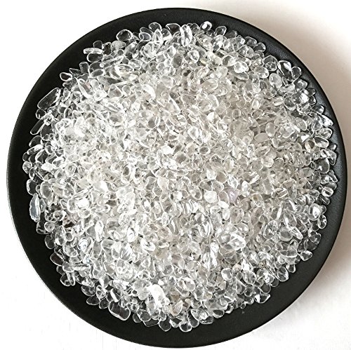 AITELEI 1 libra de cristal blanco natural con piedras trituradas de cristal reiki curativo, piedras de forma irregular para hacer joyas para decoración del hogar Cover