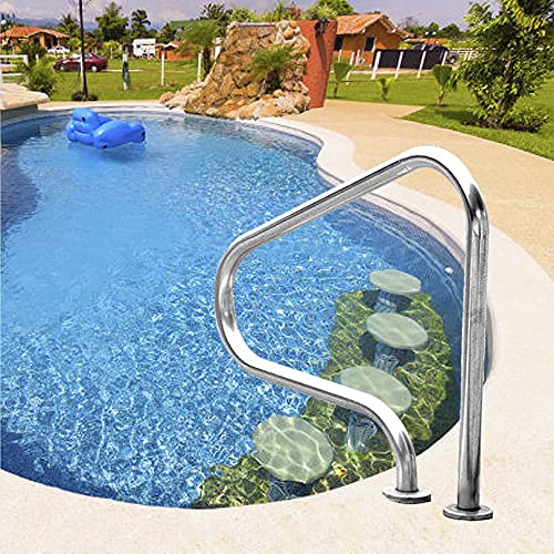Baranda para piscina en acero inoxidable 80x80 cm miniatura 5