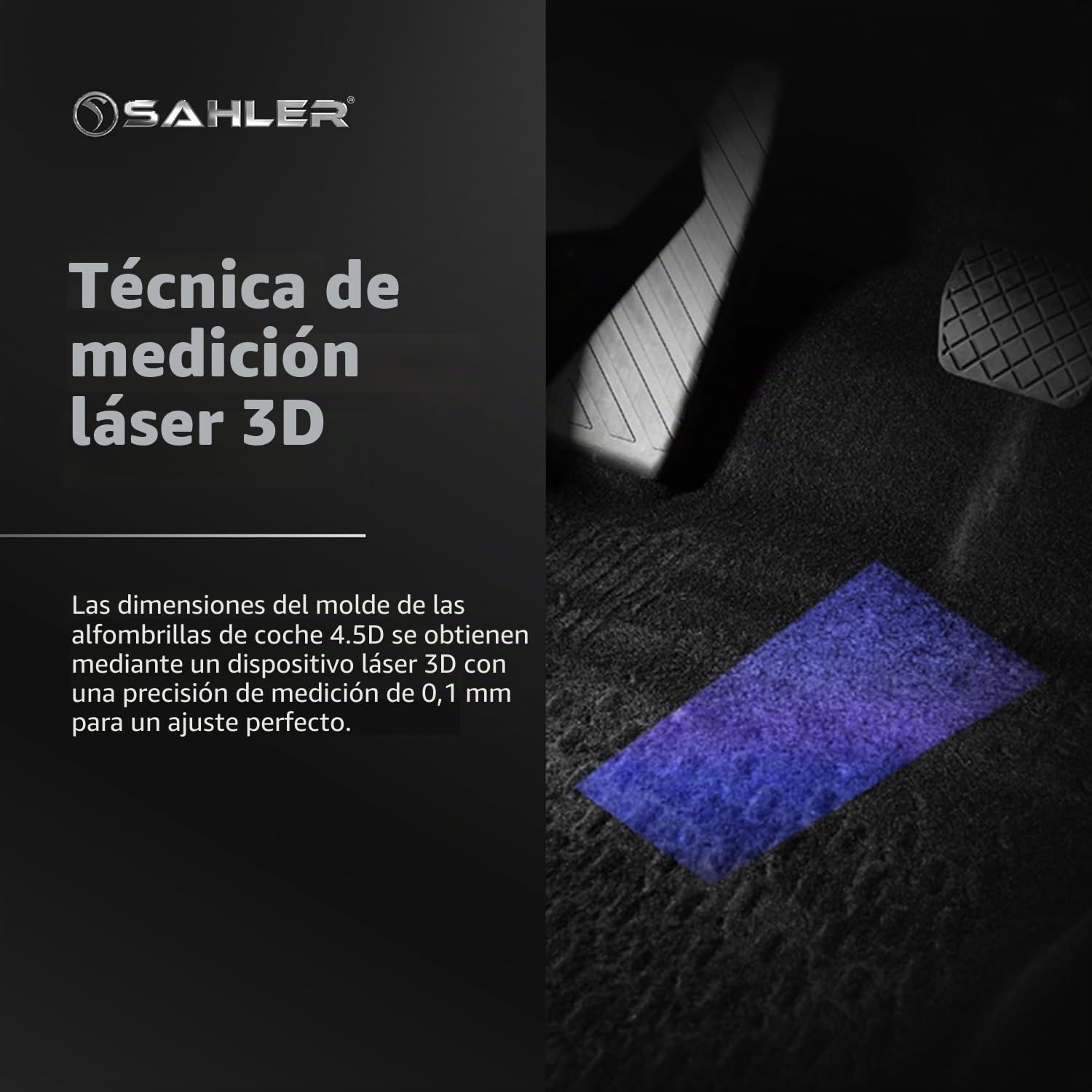 Sahler Alfombrillas de Coche compatibles con Peugeot 3008 2024-2026 Hybrid | 4.5D Premium TPE Goma Antideslizante Alfombrillas de Goma Impermeables para Coche Negro