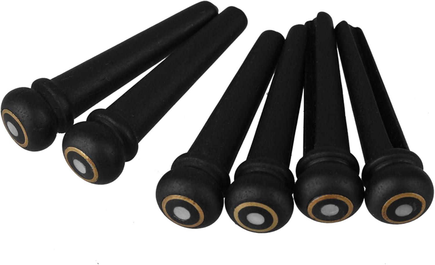 BQLZR Acoustic Guitar Replacement Set Ebony Bridge End Pins Bone Saddle & Nut and Rosewood Bridge Parts : Musical Instruments