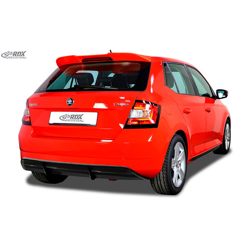 RDX Racedesign Jupe arrière 'Diffuseur' compatible avec Skoda Fabia III HB (NJ) 2014- (ABS noir luisant)