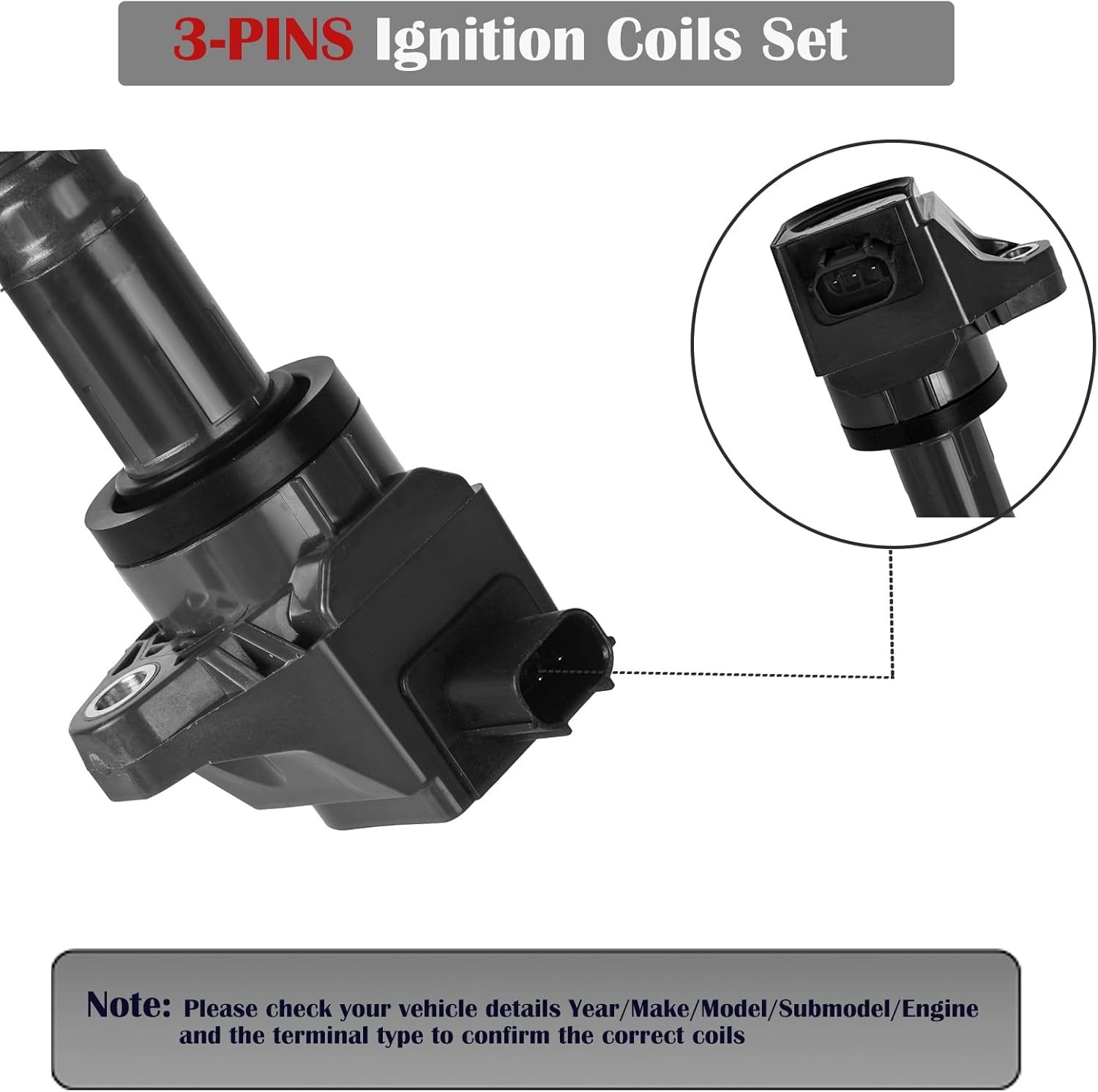 Set of 4 Ignition Coils Fits for 1.8L L4 2012 2013 2014 2015 Honda Civic Coil Packs Replaces # UF672