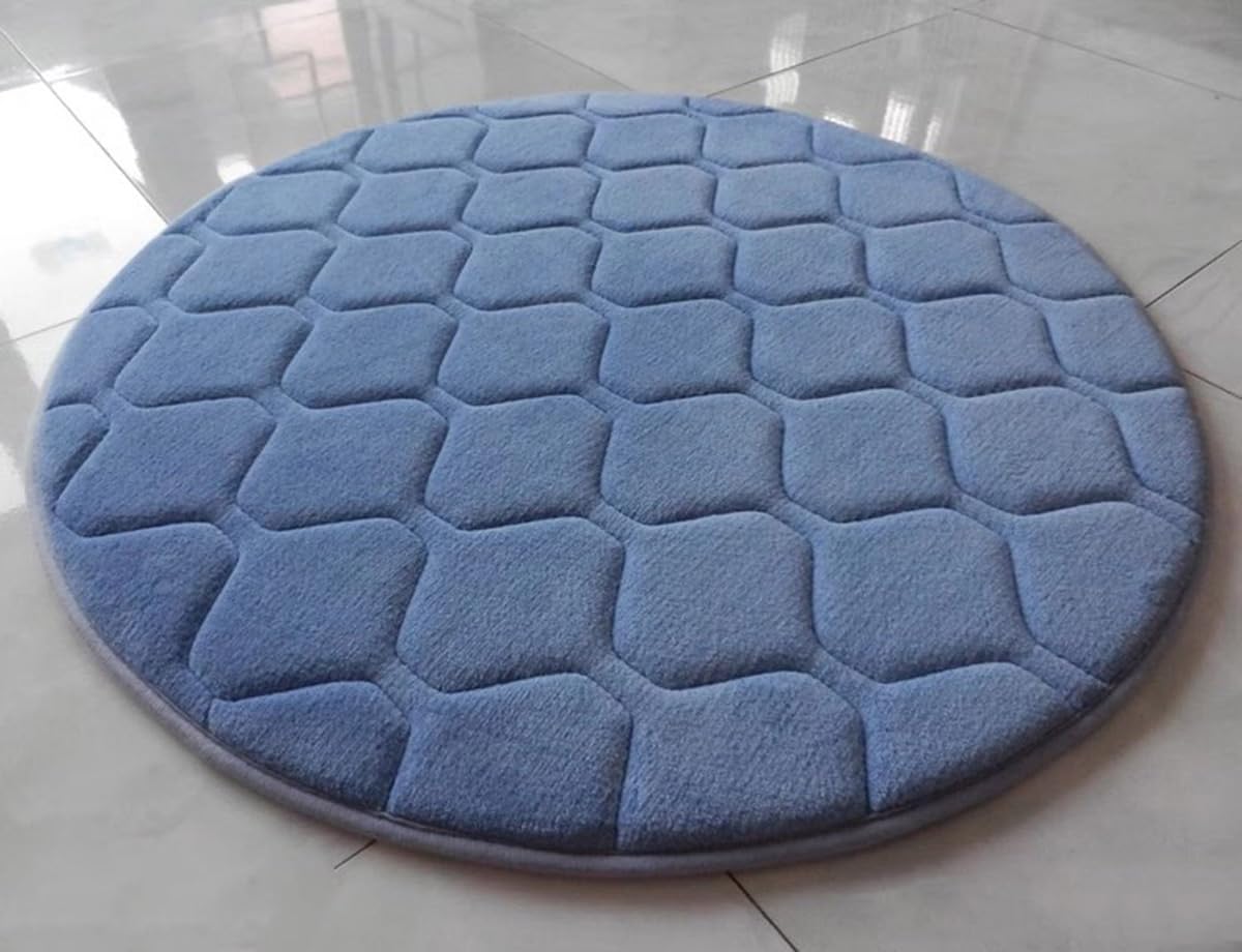 Waigg Kii A-Blue Square Round Cushion Floor Cushion Pad 50Cm/80Cm/100Cm/120Cm,Portable Cushion Pad Seat Cushion For Yoga/Meditation/Indoor/Outdoor (50 * 50Cm,)