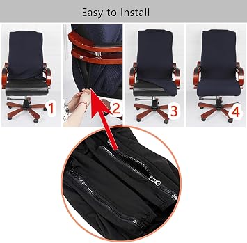 DHXYZZB Office Computer Chair Cover, Universal Replacement Removable Rotating Stretch Resilient Desk Boss Armchair Chair Cover Slipcover (not a chair)