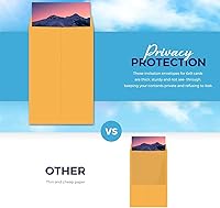 Vista 2 de ACSTEP Paquete de 100 sobres Manilla de 6 x 9 pulgadas, sobres de catálogo de papel kraft marrón autosellado para correo