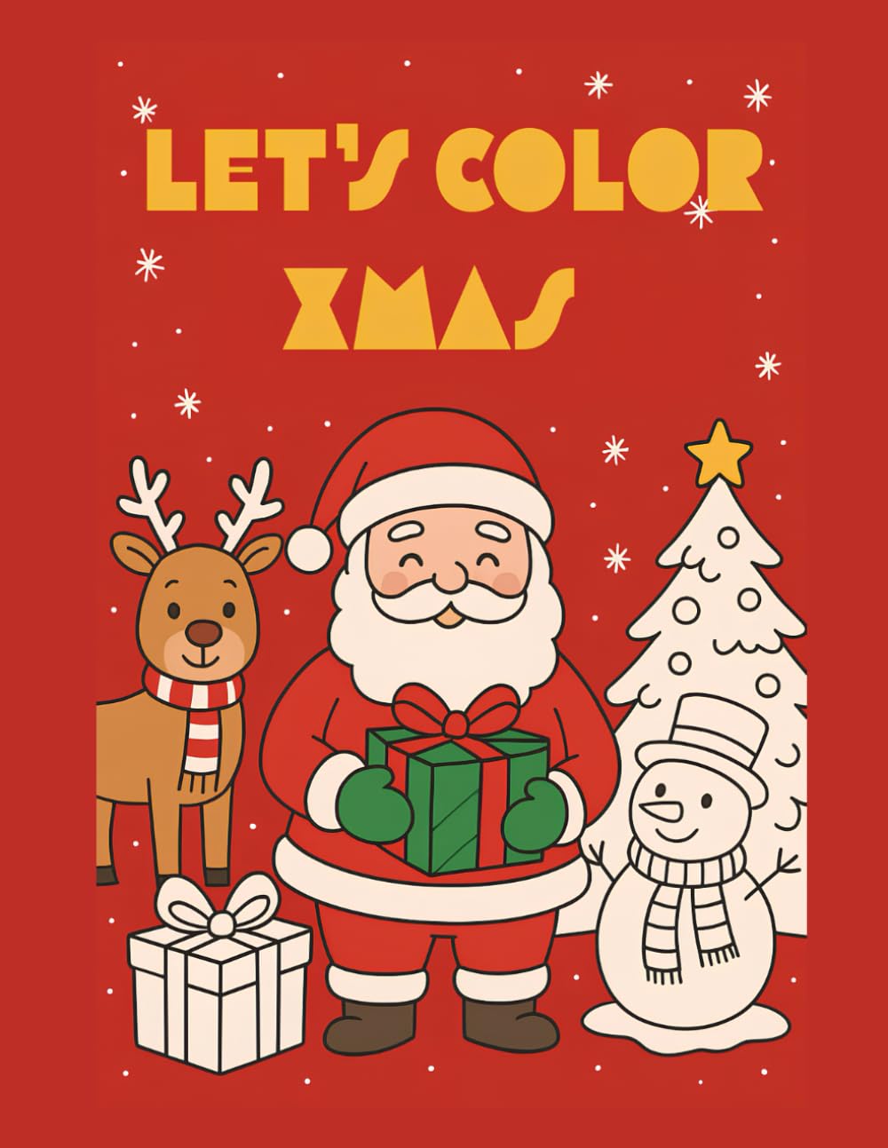 Let's Color Xmas: Christmas characters to color for children aged 3 to 9